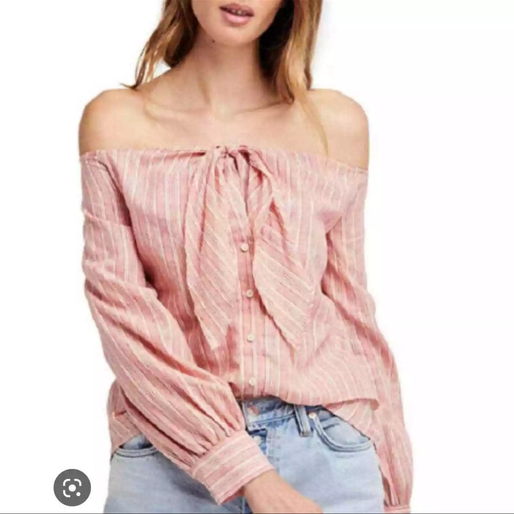 FREE PEOPLE Women’s Top‎ Hello There Relaxed Stylish Red/Orange Size Med